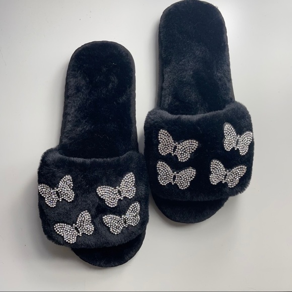 NEW Butterflies Slippers- in Black - Picture 2 of 5